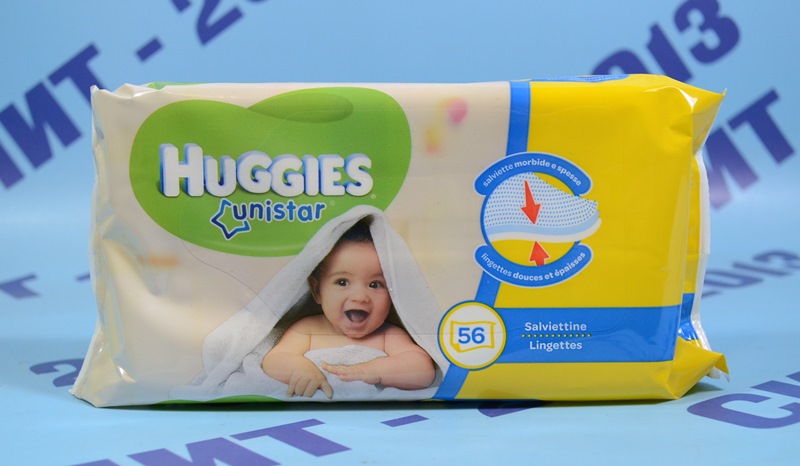 Хъгис Уни Стар мокри кърпи 56бр.