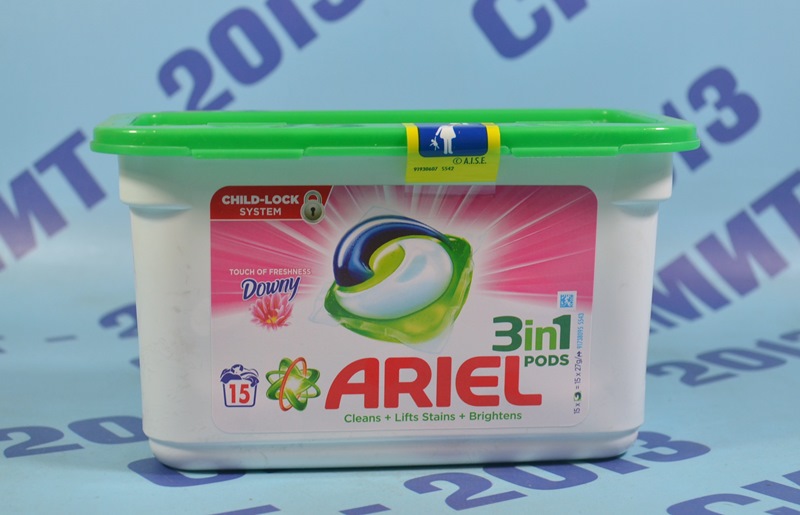 Ариел 3в1 Колор Дауни капсули за пране 15бр